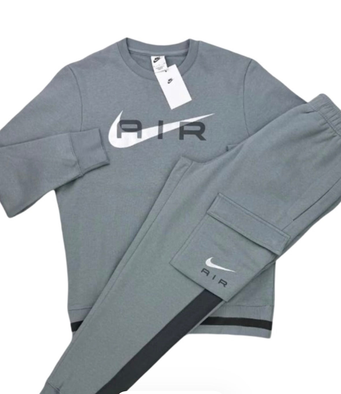 NIKE SWOOSH AIR FULL TRACKSUIT MENS GREY