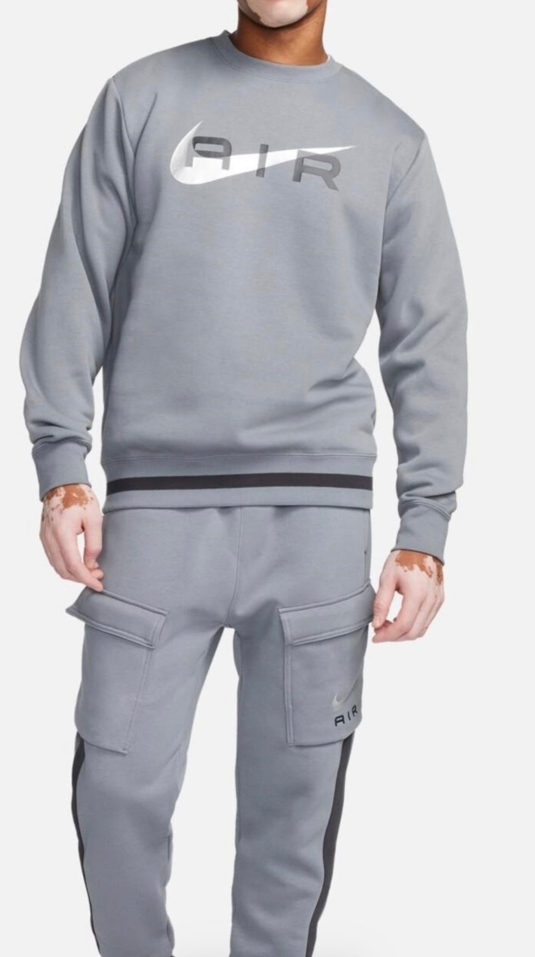 NIKE SWOOSH AIR FULL TRACKSUIT MENS GREY