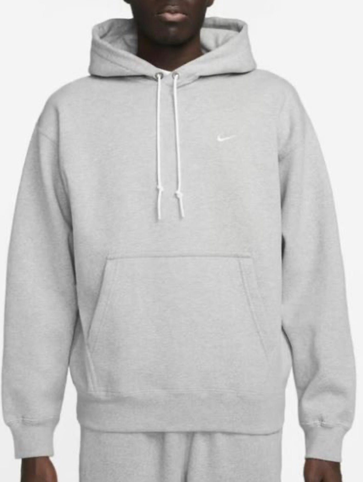 NIKE SOLO SWOOSH OVERHEAD HOODIE MENS GREY