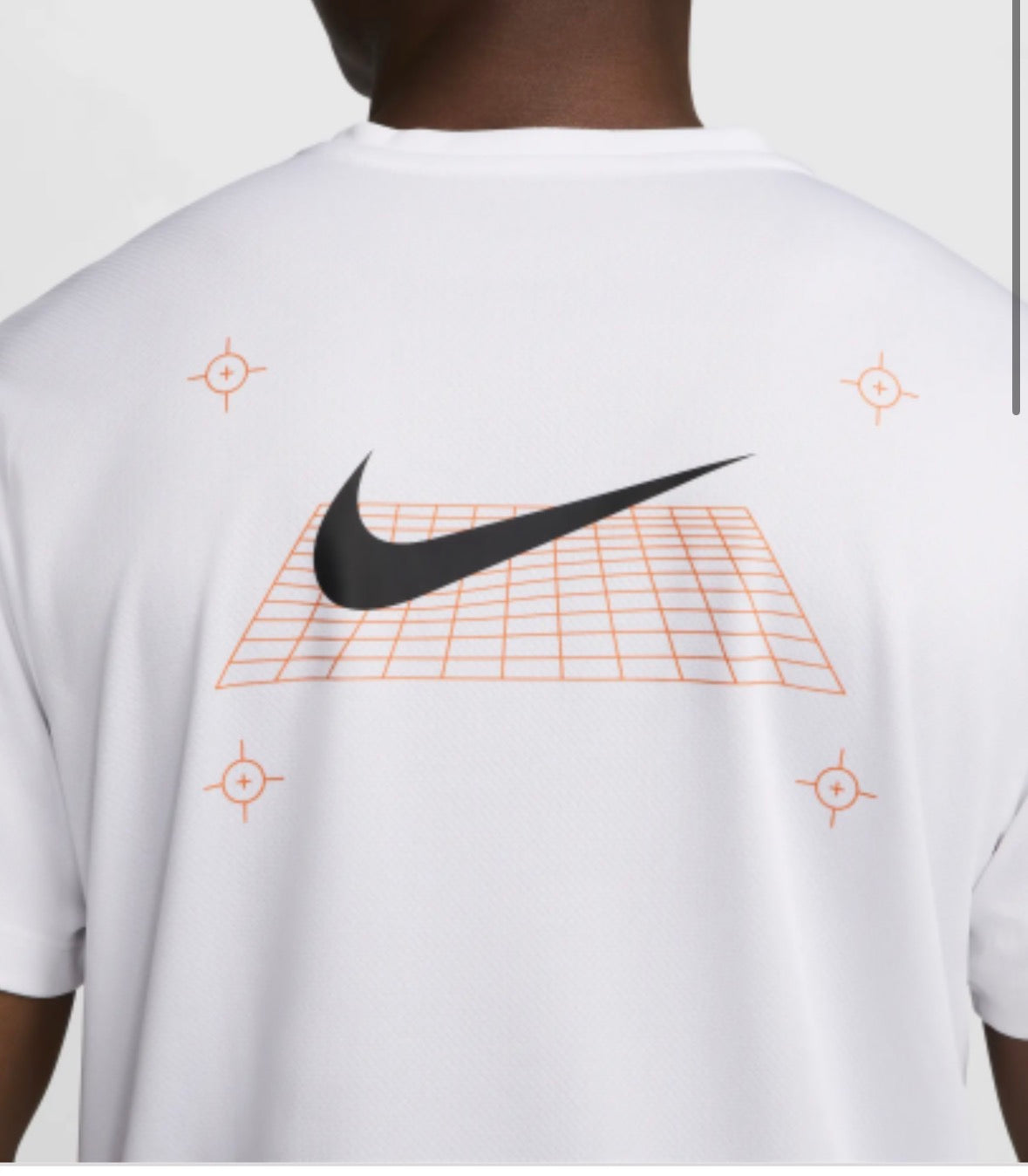 NIKE MILER GRAPHIC T-SHIRT MENS WHITE