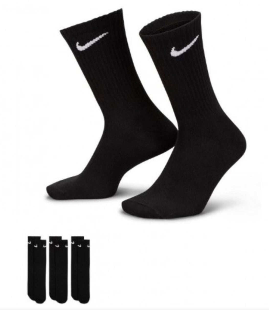 NIKE EVERYDAY 3 PACK CUSHIONED CREW SOCKS