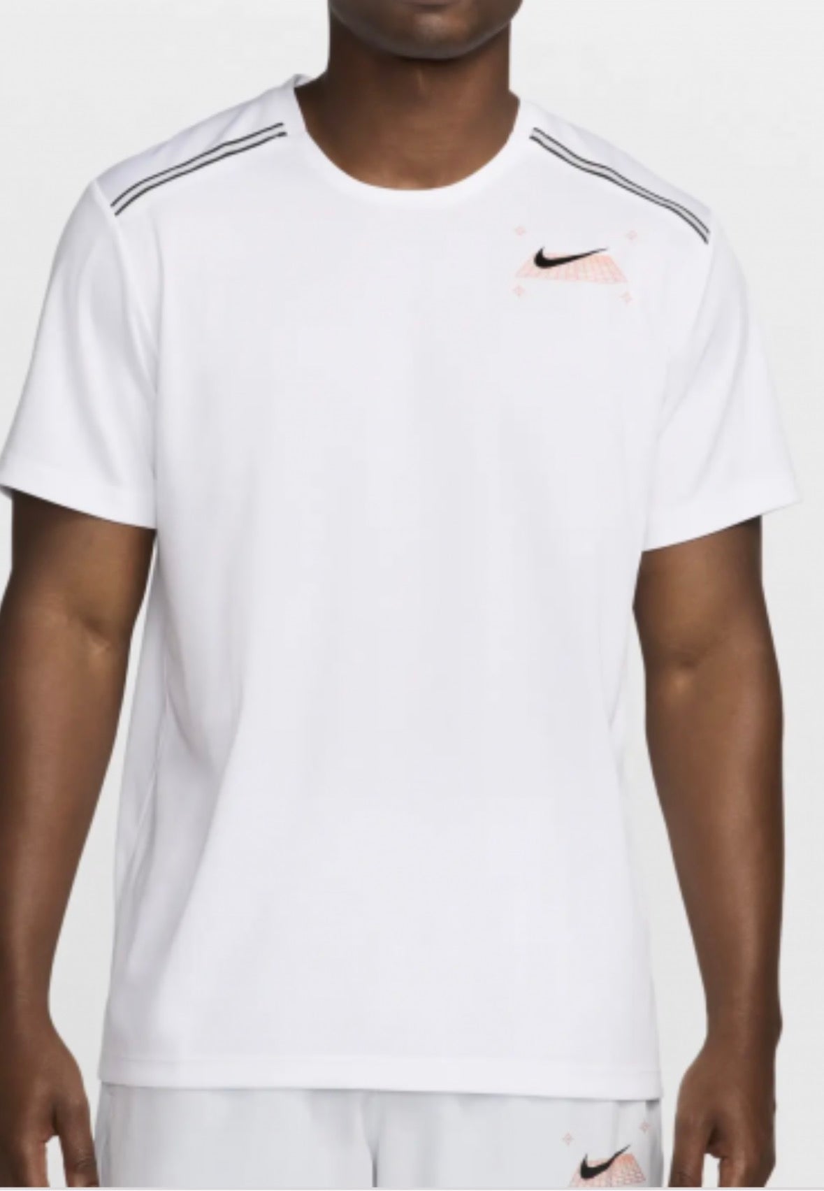 NIKE MILER GRAPHIC T-SHIRT MENS WHITE