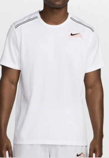 NIKE MILER GRAPHIC T-SHIRT MENS WHITE