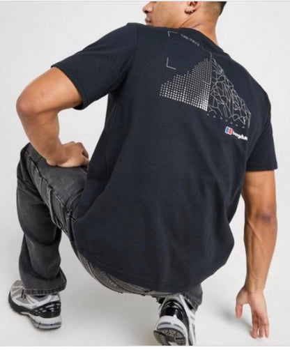 BERGHAUS MOUNT DIAGRAM T-SHIRT MENS BLACK