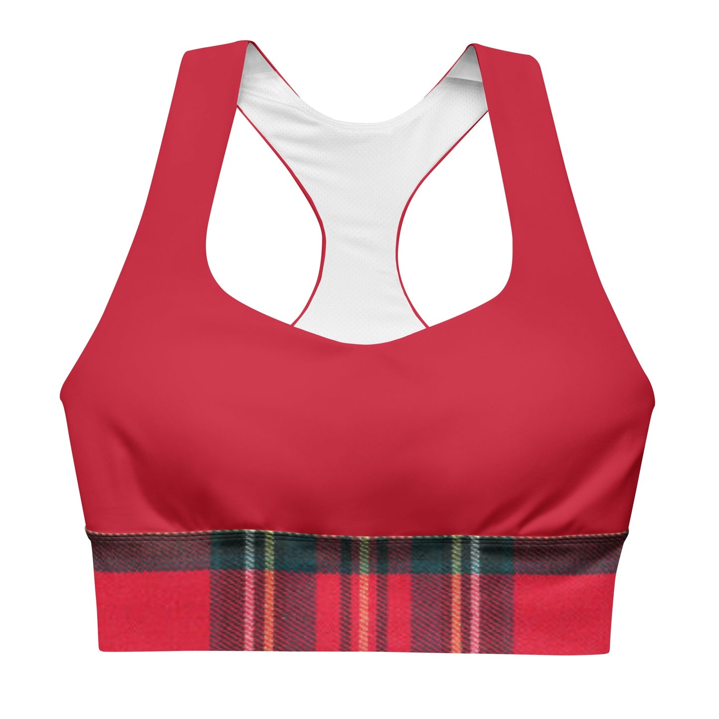GymBum UK Caledonia Crimson Longline Sports Bra