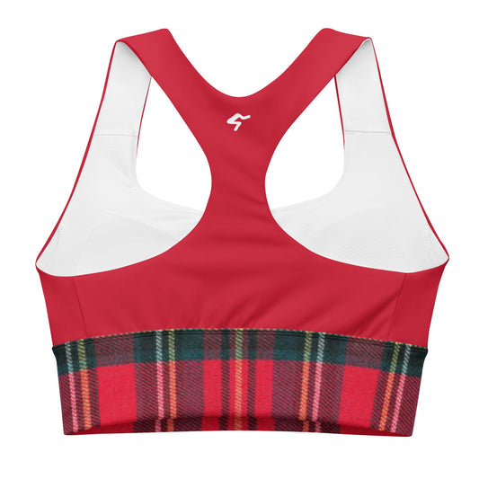 GymBum UK Caledonia Crimson Longline Sports Bra