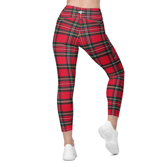GymBum UK Redline Tartan Leggings with pockets