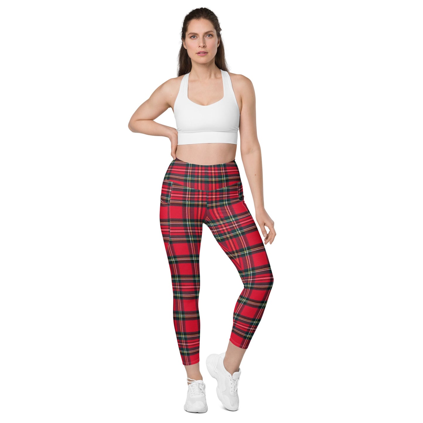 GymBum UK Redline Tartan Leggings with pockets
