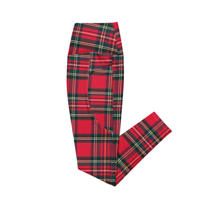GymBum UK Redline Tartan Leggings with pockets