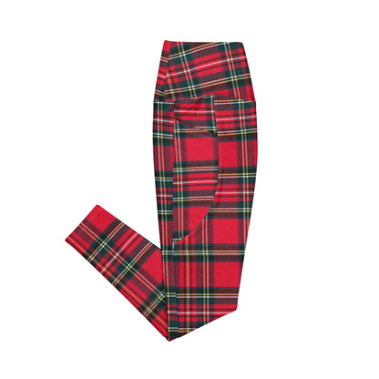 GymBum UK Redline Tartan Leggings with pockets