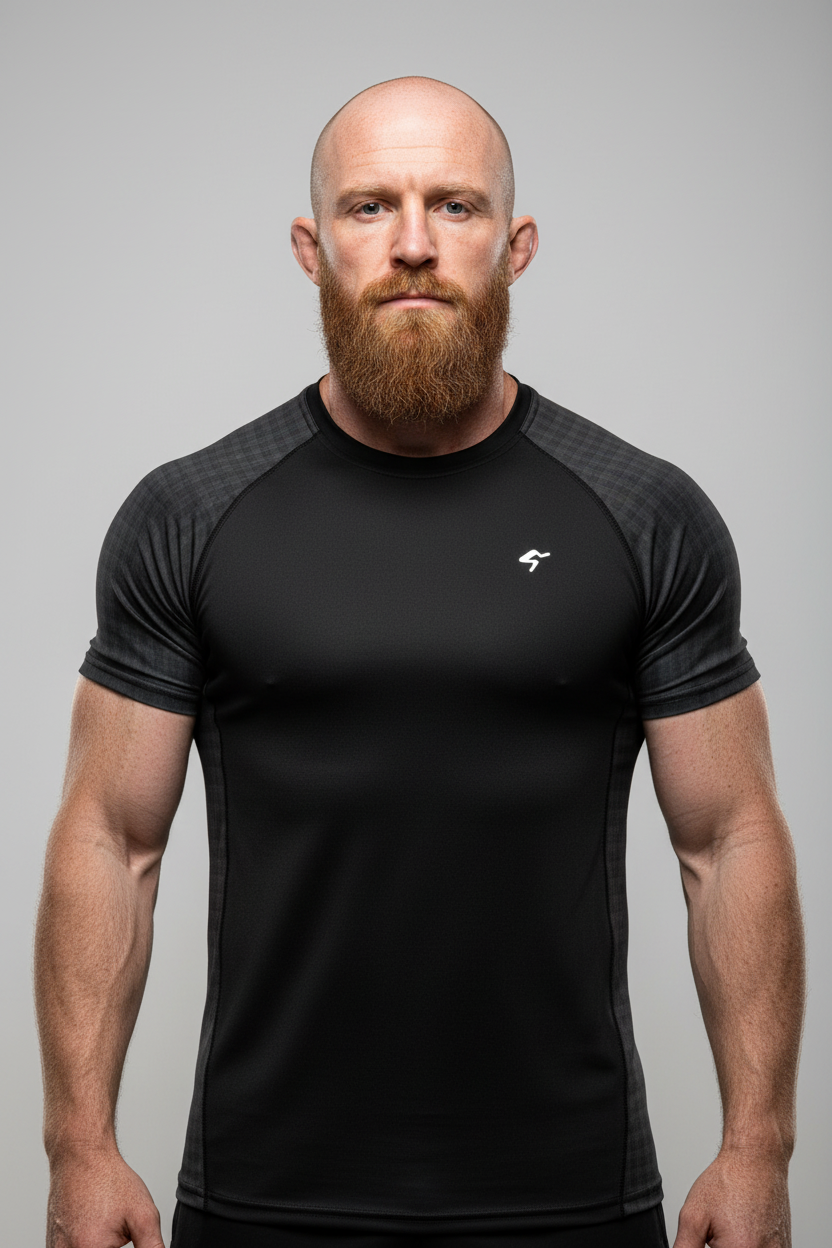 GymBum UK Shadow Check Rash Guard
