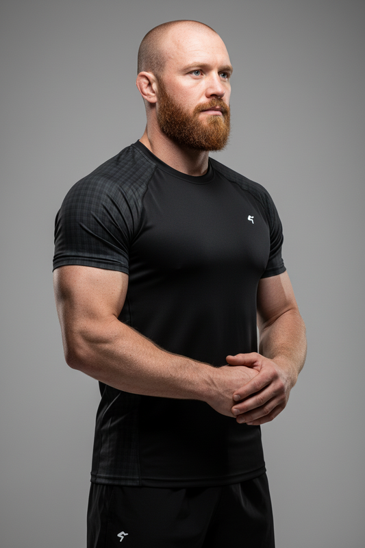 GymBum UK Shadow Check Rash Guard